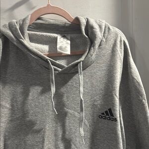 🦸‍♂️Big & Tall -Adidas Gray Sweatshirt Classic Hoodie Design- 3XLT